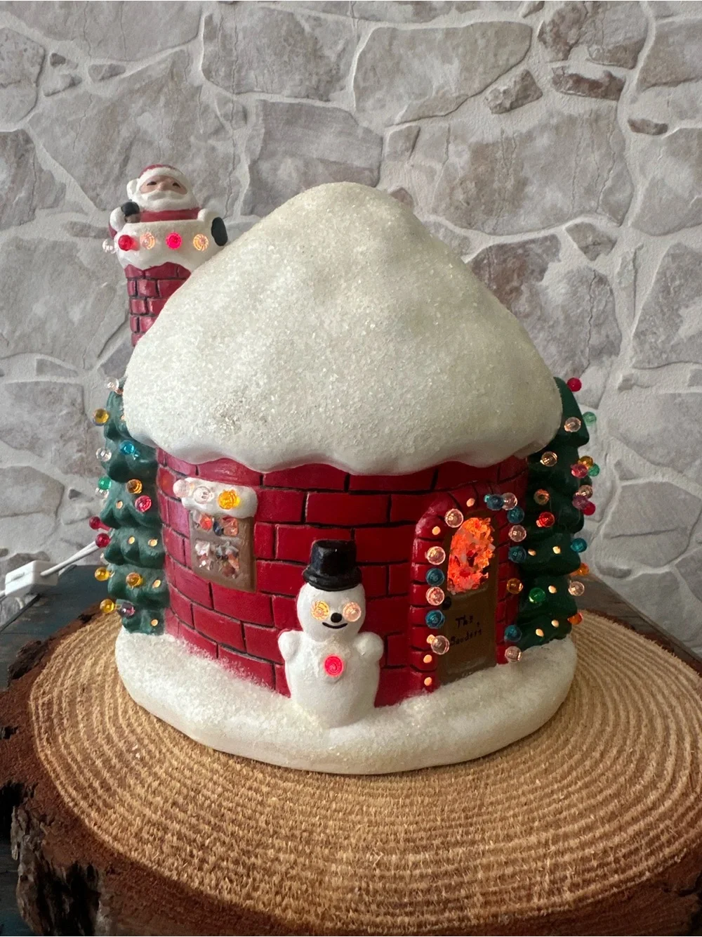 Vintage Hand Painted Ceramic Christmas Igloo
